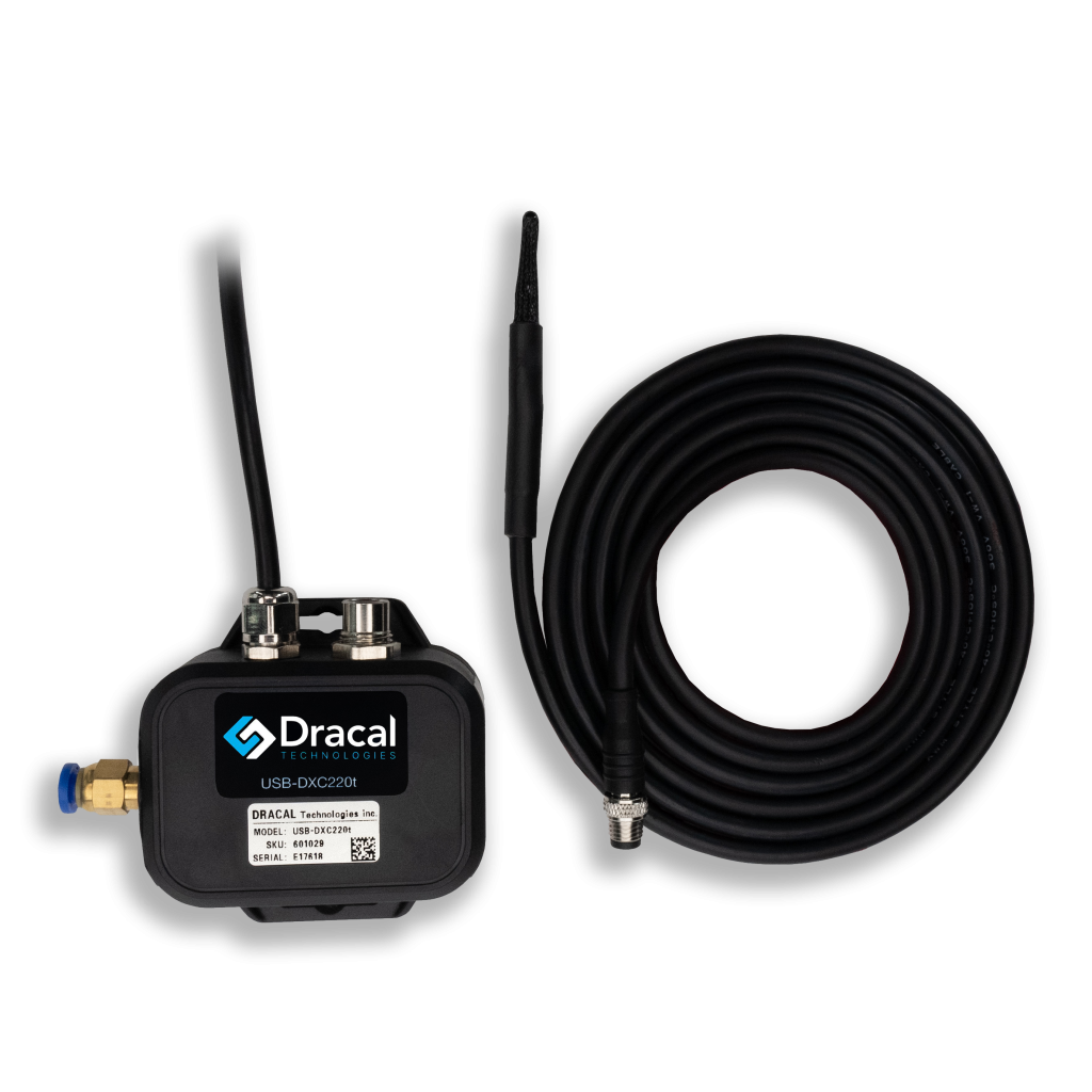 Dracal CO2 reader DXC220 with 1m temperature and relative humidity probe