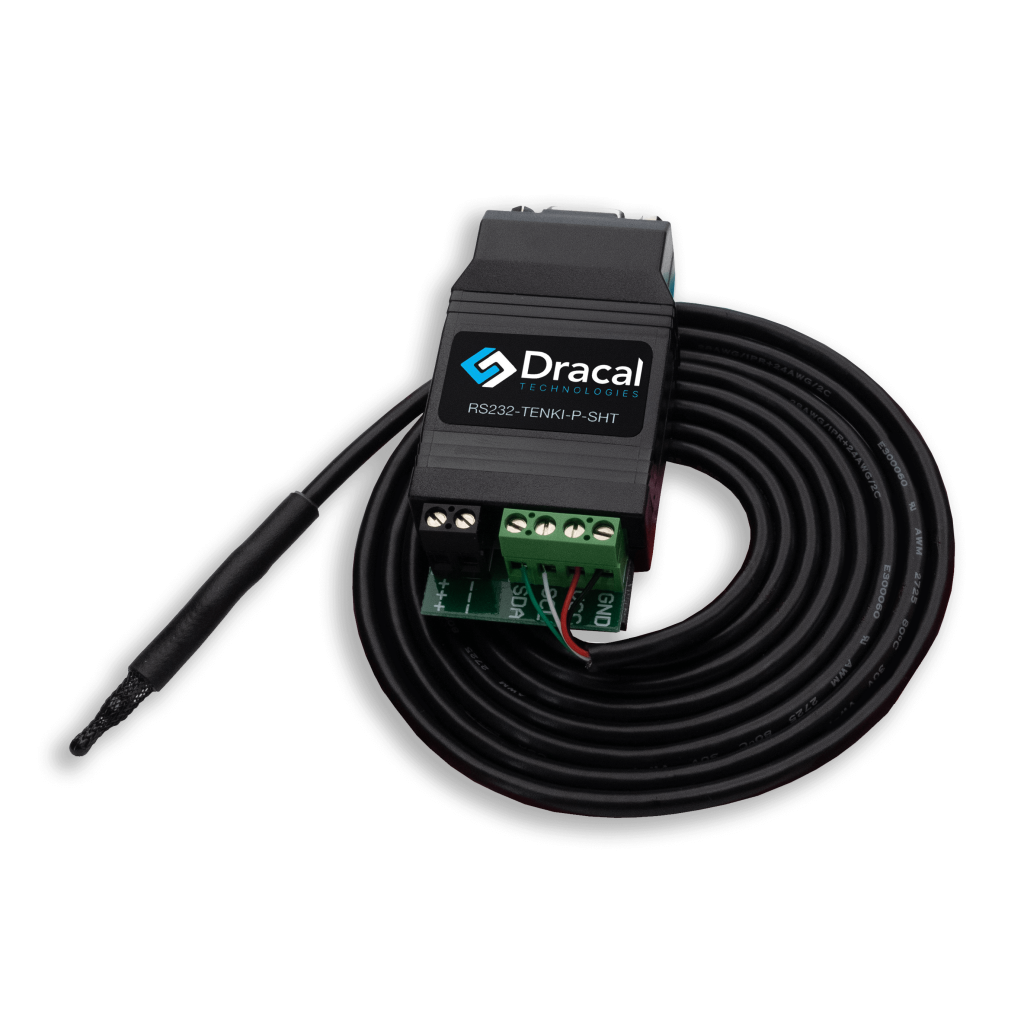 RS232-Tenki: Dracal RS232 barometer - with connected I2C-TRH320 temperature and relative humidity probe