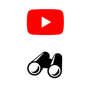 YouTube icon with binoculars for Big View tab in DracalView