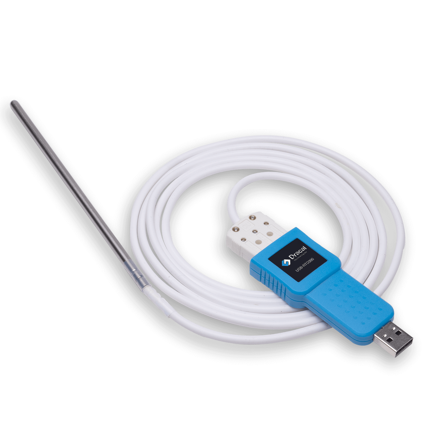 RTD300: USB adapter for any Pt-100 RTD probe for temperature measurement - With Pt100 probe