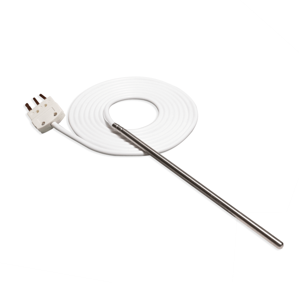 Pt-100 RTD probe for temperature measurement with 3-pin connector