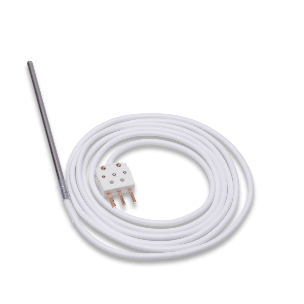 Pt-100 RTD probe for temperature measurement with 3-pin connector