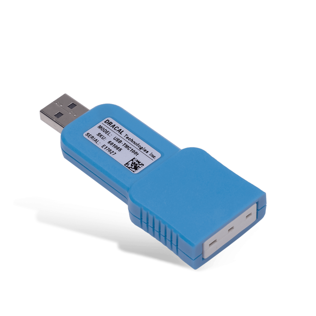 TMC100t: USB adapter for any type-T thermocouple for temperature measurement - Back view - Unique Serial Number