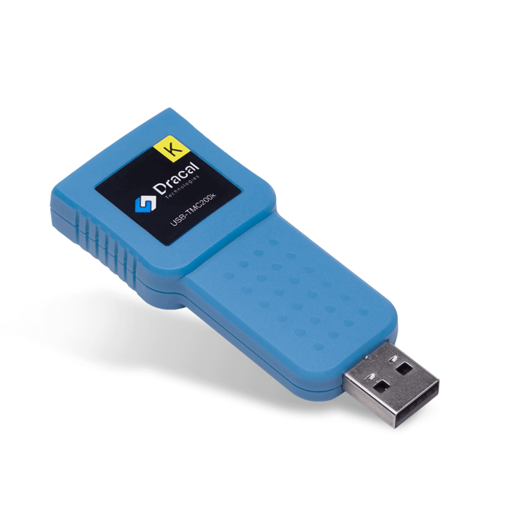 TMC200k: high resolution USB adapter for any type-K thermocouple for temperature measurement - Front view