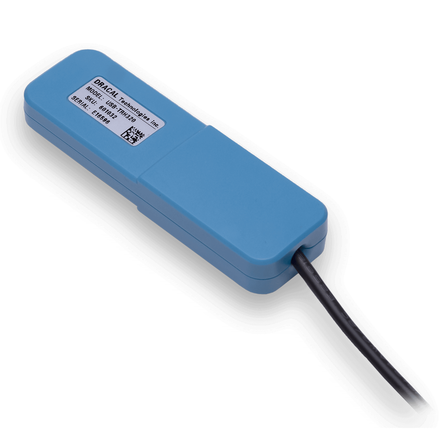 TRH320: Temperature and relative humidity USB sensor - Back View with cable