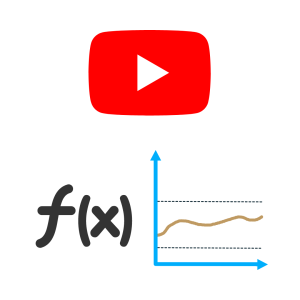 YouTube icon with Math and graph icons