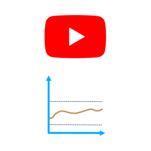 YouTube icon with graph icon