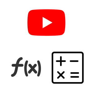 YouTube icon with Math pictograms