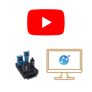 YouTube icon with measuring instruments and DracalView