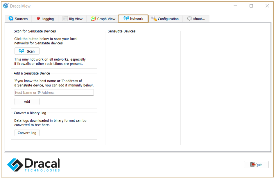 DracalView Network tab