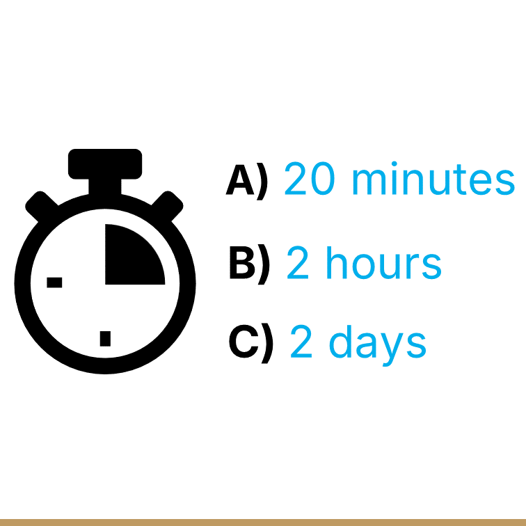 Chronomter with 3 possible answers